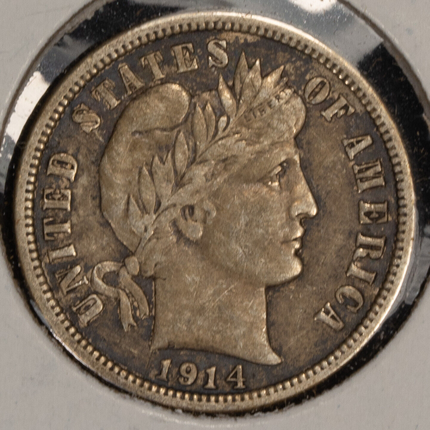 1914 10c Barber Silver Dime - XF - Value Coin - SKU-T3997