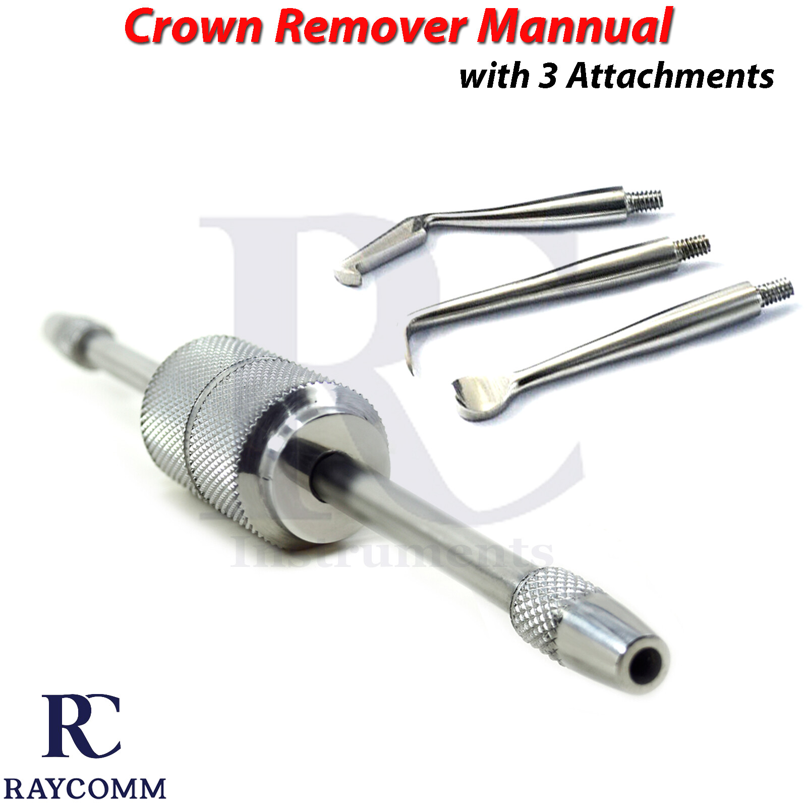 Crown Remover Manual Bridges Gun +3 Attachments Restorations Lab Instruments  CE