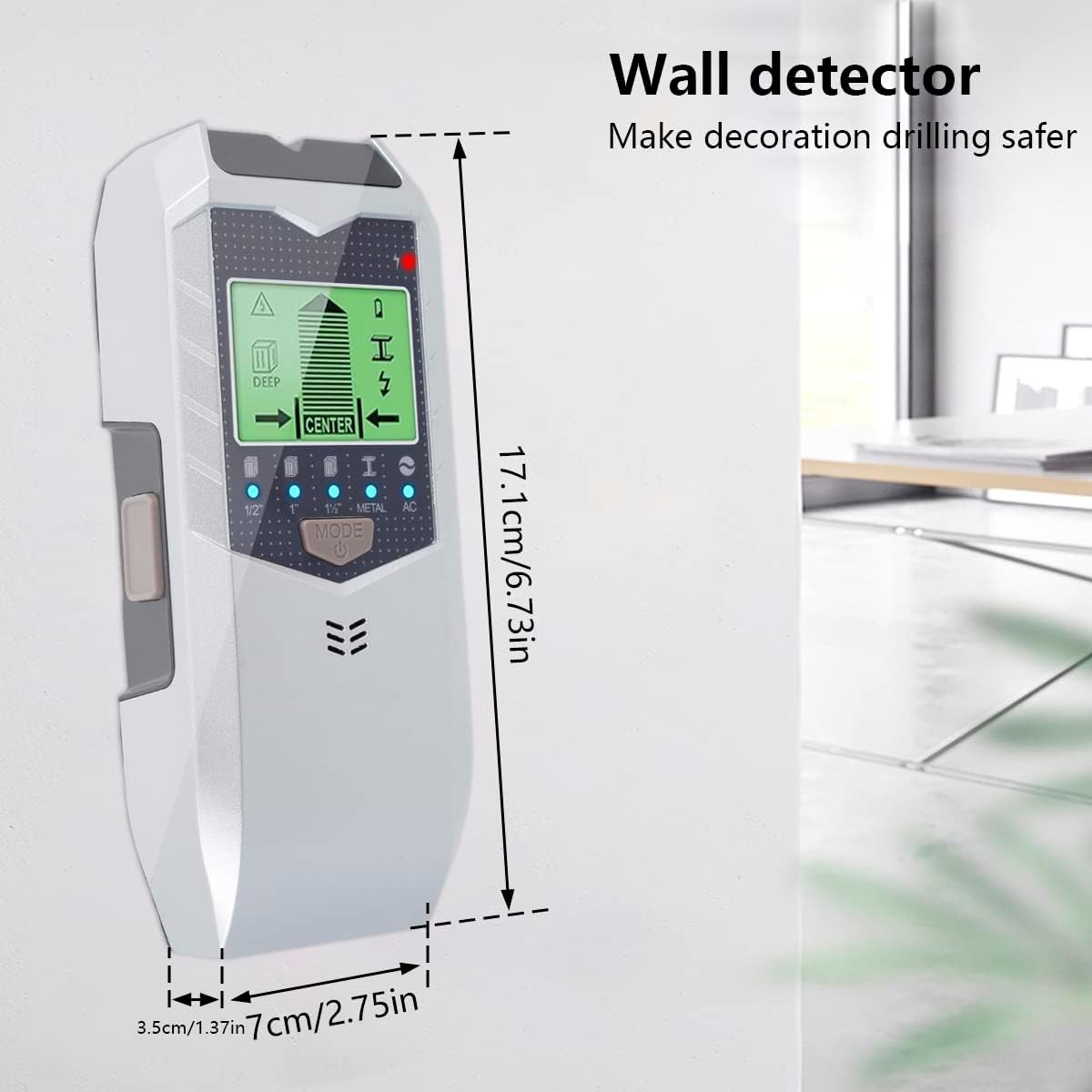 1pc Stud Finder Sensor,Wall Scanner Portable Electronic Detector without Battery