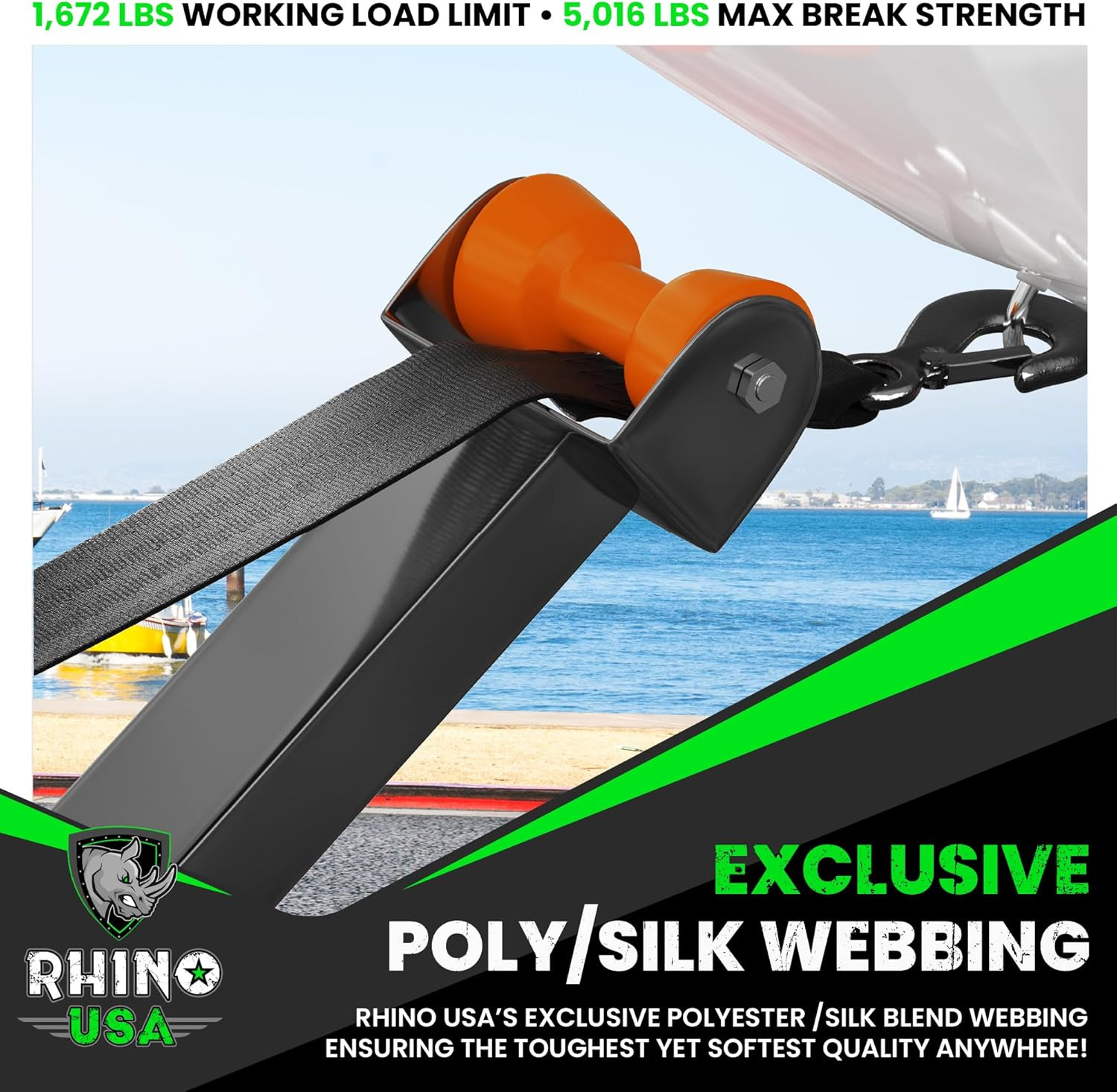 Boat Winch Strap with Hook (2" X 20') - 5,016Lb Break Strength - Ultimate Replac