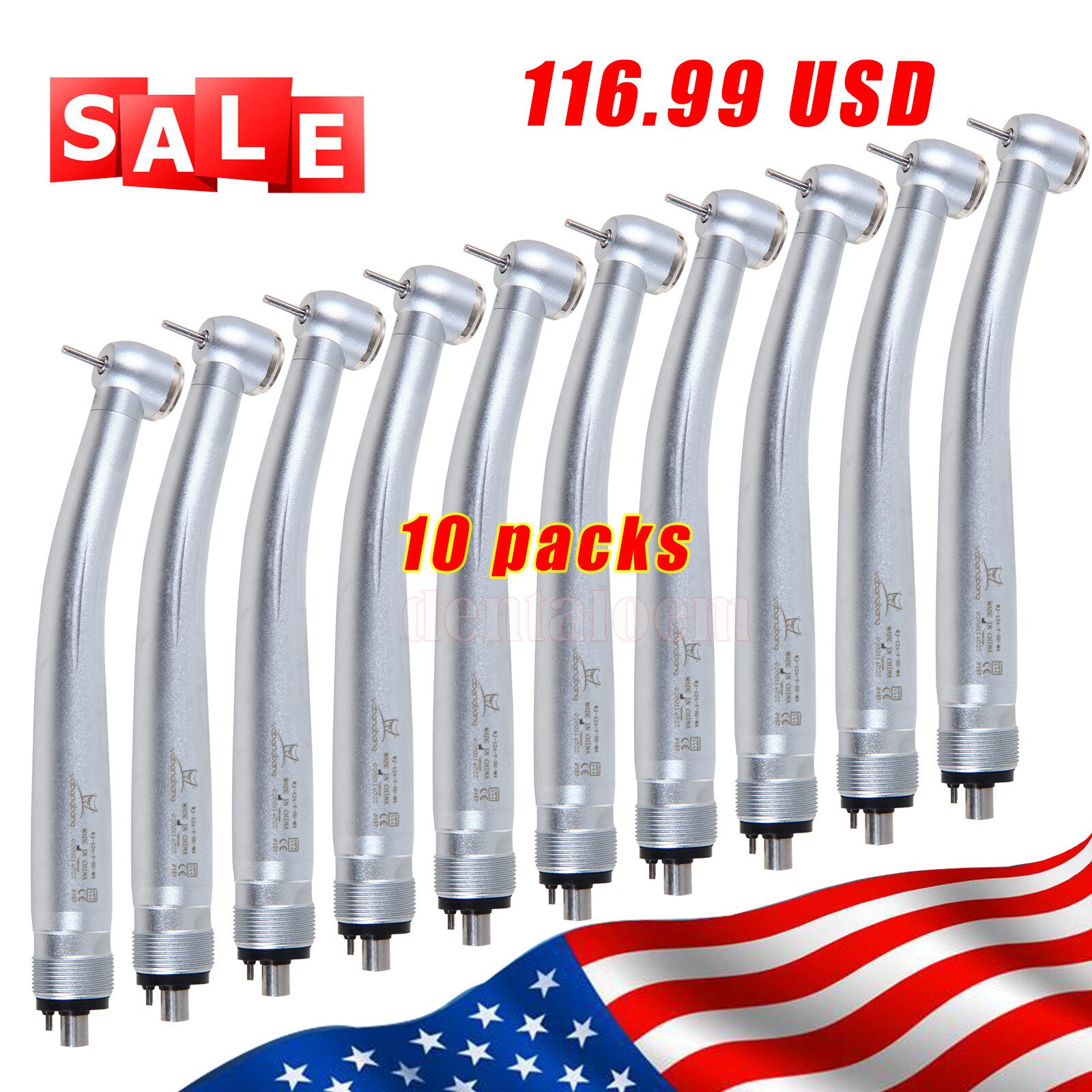 10* NSK PANA MAX Style Dental High Speed Handpiece Push Button 4Hole Air Turbine
