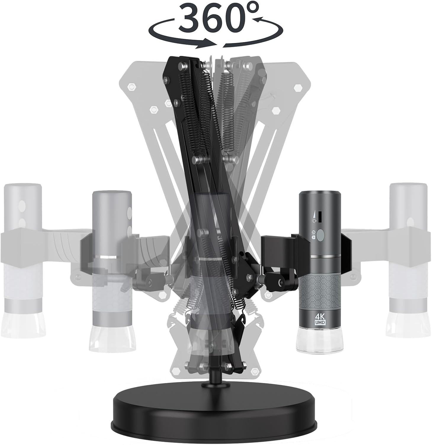 Flexible Arm Stand for Digital Microscope, 21.6” Height Adjustable Bracket