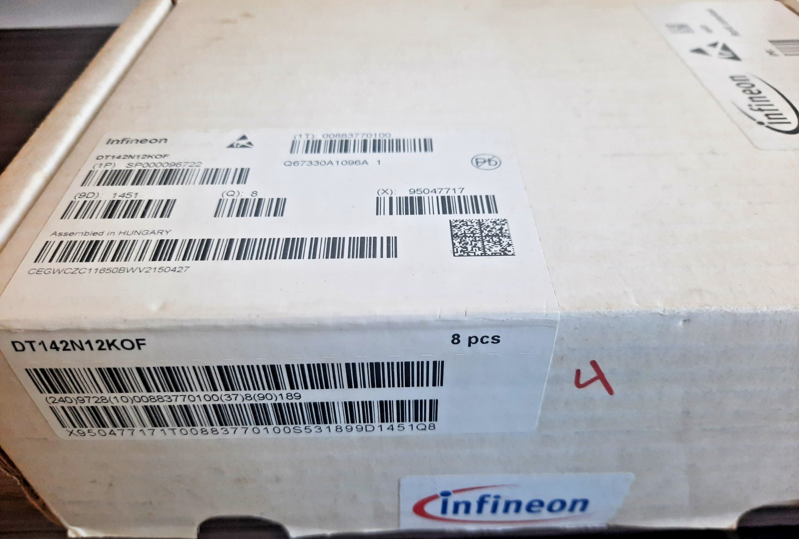 LOT of 8 Pcs DT142N12KOF Infineon Diode Thyristor Module 1200V 142A  New Openbox