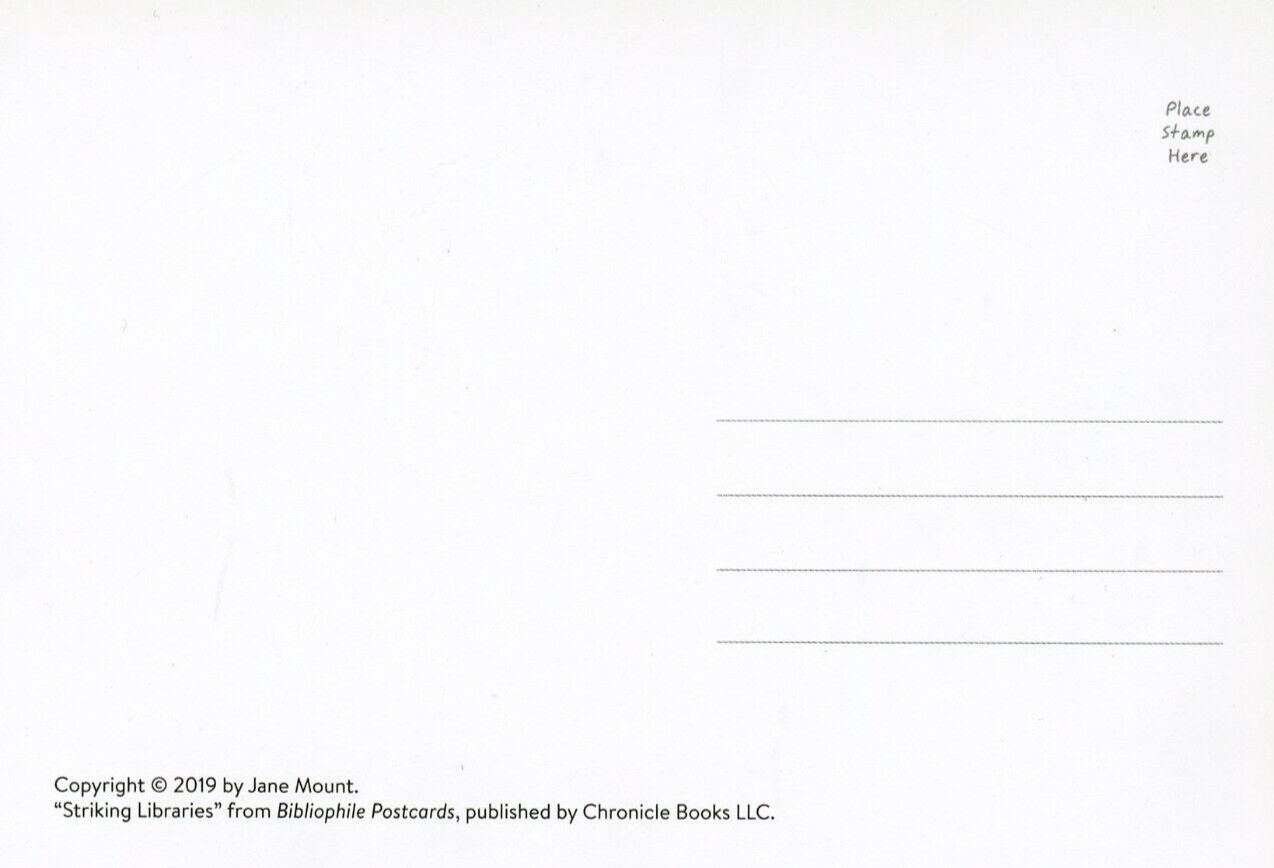 Striking Libraries, by Artist Jane Mount from Bibliophile POSTCARDs