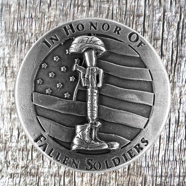 MILITARY CONCHO IN HONOR OF FALLEN SOLDIERS CON963-B-FS-SP