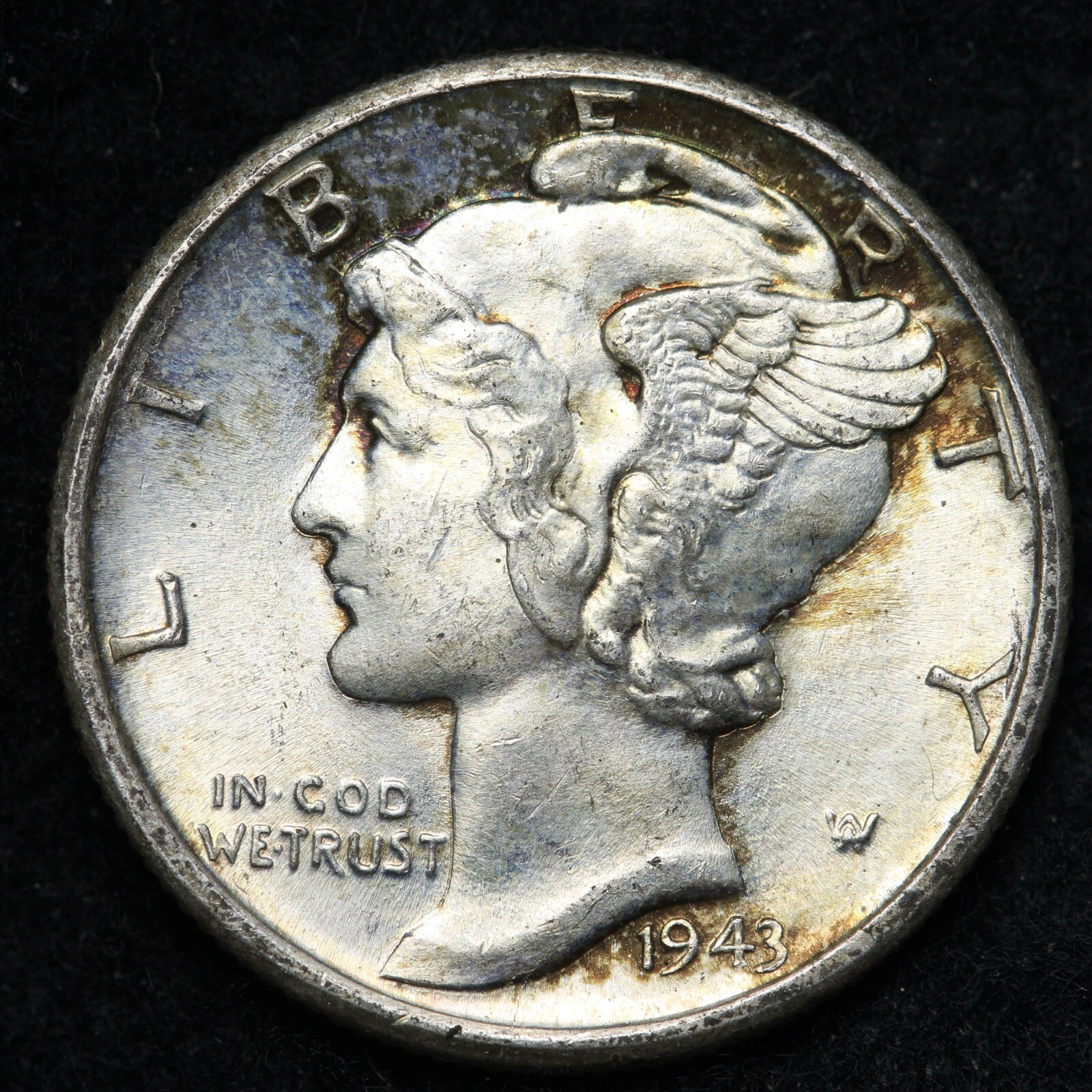 1943-D Mercury Silver Dime GEM BU *UNCIRCULATED MS F.S.B. PQ! E283 ADN