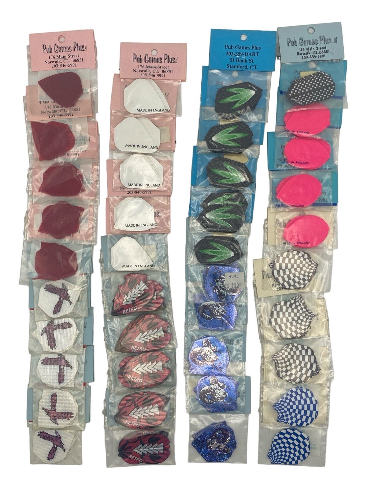 Vintage Mixed Lot Of (40) Packs Of 3 New Old Stock Of Dart Flights 120 Flights