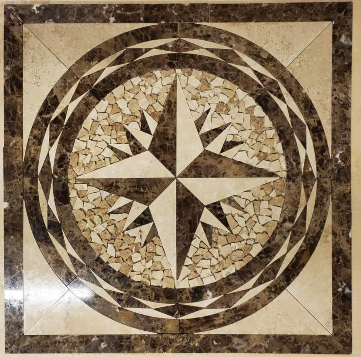 Floor Marble Medallion 24''x24''
