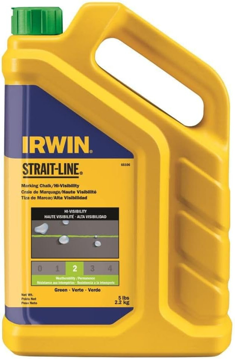 STRAIT-LINE Marking Chalk, Standard, Fluorescent Green, 5 Lbs (65106)