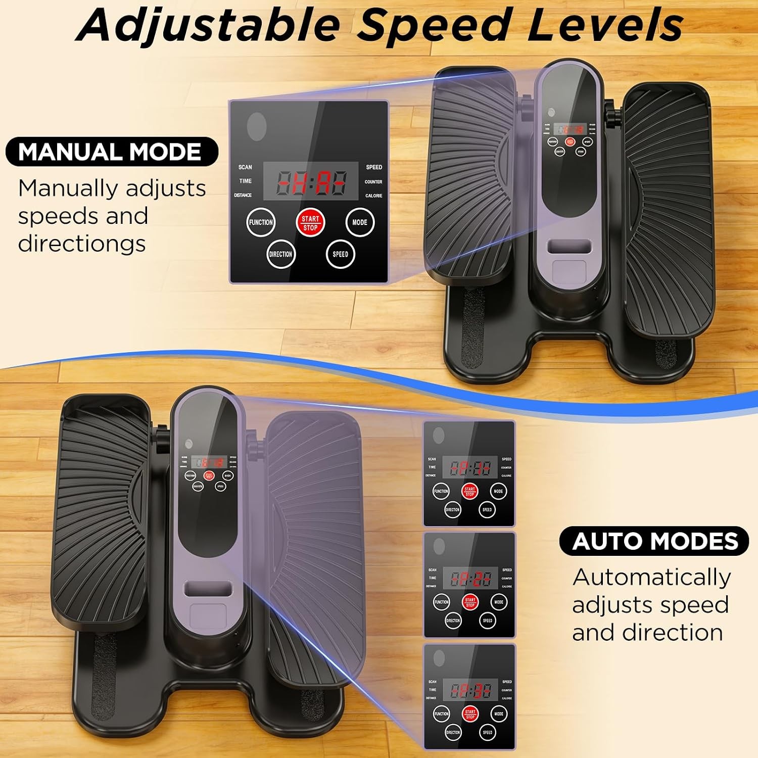 Mini Elliptical Machine for Leg Exerciser Portable Seated Foot Pedal Exerciser