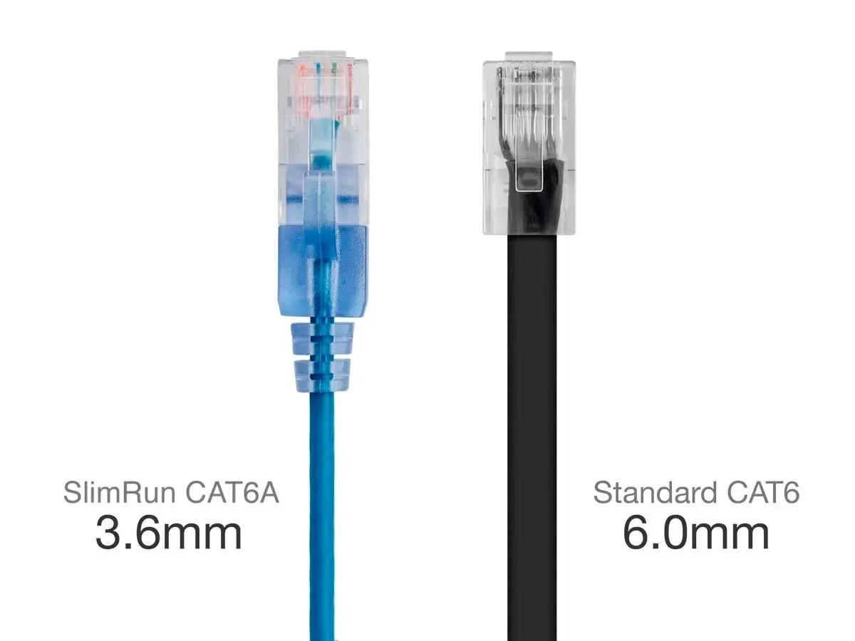 Monoprice Cat6A Patch Ethernet Cable 25ft Blue UTP 10G RJ45 LAN Modem Router