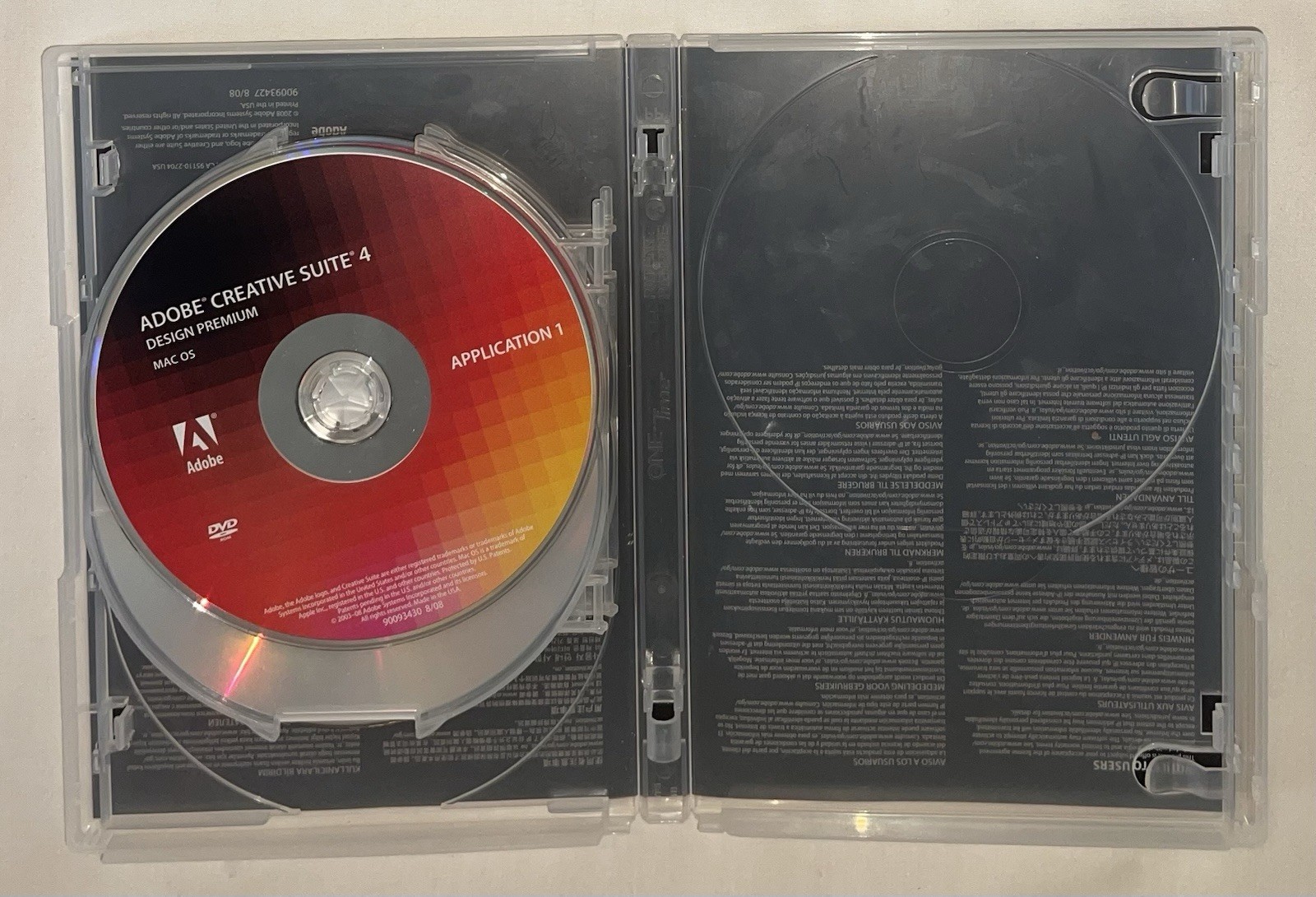 Adobe Creative Suite 4 Design Premium Mac OS 4 CD W/ Serial number