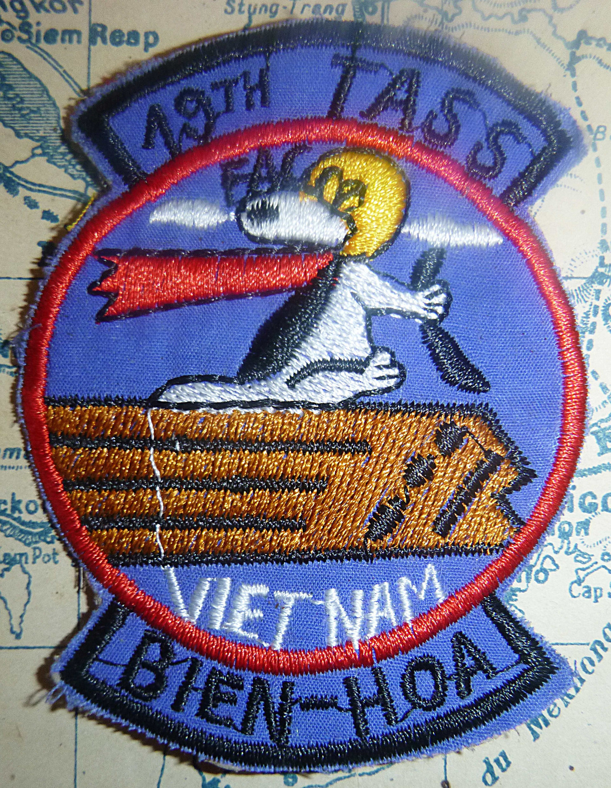 USAF 19th TASS - Snoopy Patch - BIen Hoa Airbase - Recon - Vietnam War - M.758