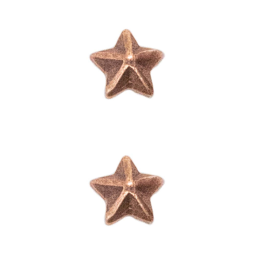 2pc US Military Bronze 3/16" Bronze Metal Star Ribbon Attachment