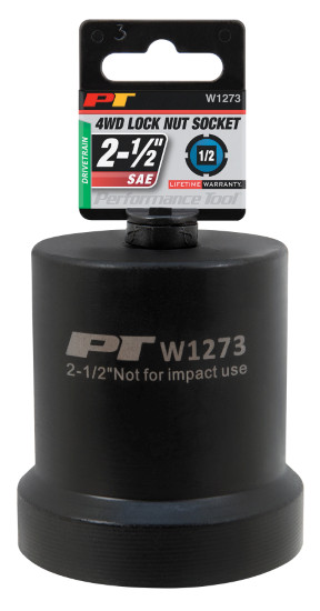 Performance Tool W1273 2-1/2-Inch 4 Wheel Drive Lock Nut Socket - 2-1/2" - 4 ...