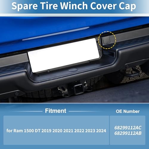 Spare Tire Winch Cover for Ram 1500 DT 2019 2020 2021 2022 2023 2024 New Body