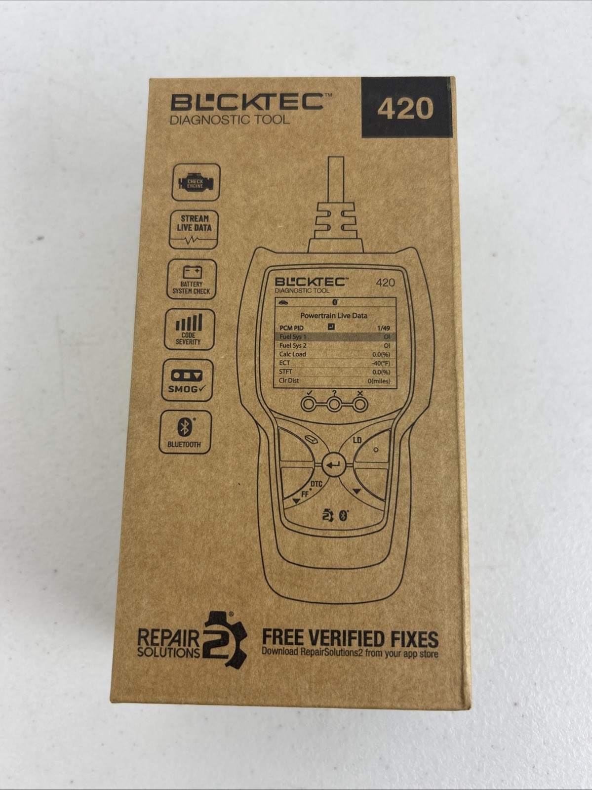 BLCKTEC 420 Bluetooth OBD2 Scanner Diagnostic Tool - Vehicle Code Reader for Car