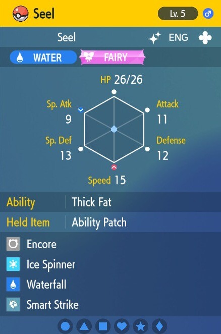 Pokemon Scarlet and Violet 6iv Shiny Max EV Seel