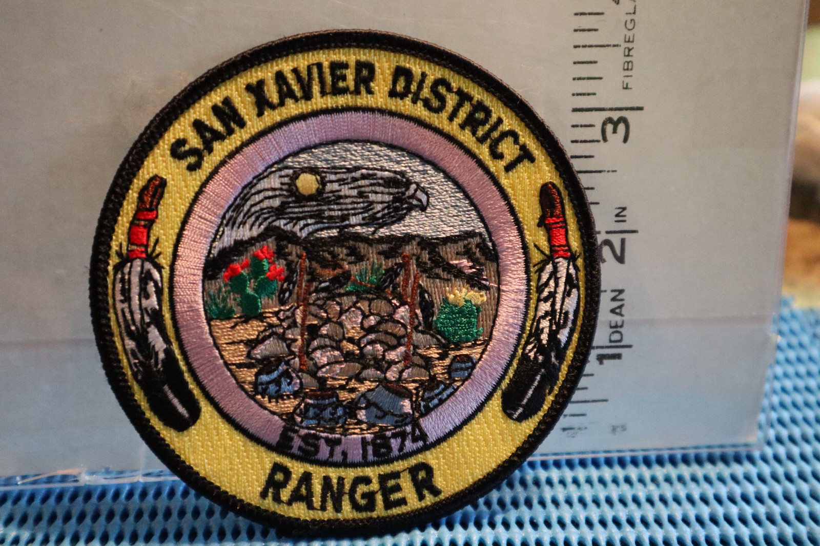 tribal indian patch SAN XAVIER DISTRICT RANGER RESERVATION POLICE ARIZONA