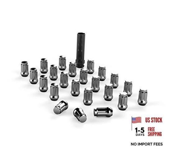1050816 Spline Drive Lug Nut Kit (1/2"x20 - 23 pcs) 1/2 inches x 20 Chrome