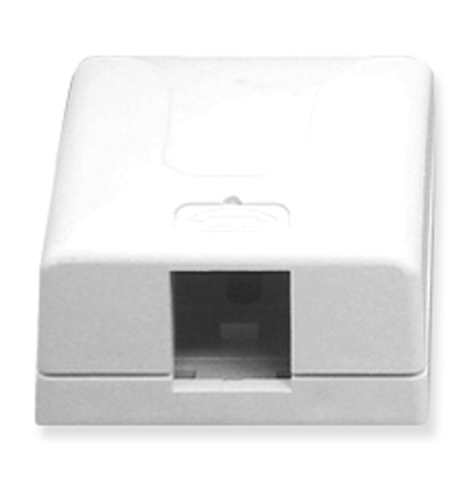 SURFACE MOUNT BOX 1-PORT WHITE IC107SB1WH UPC 633758005029