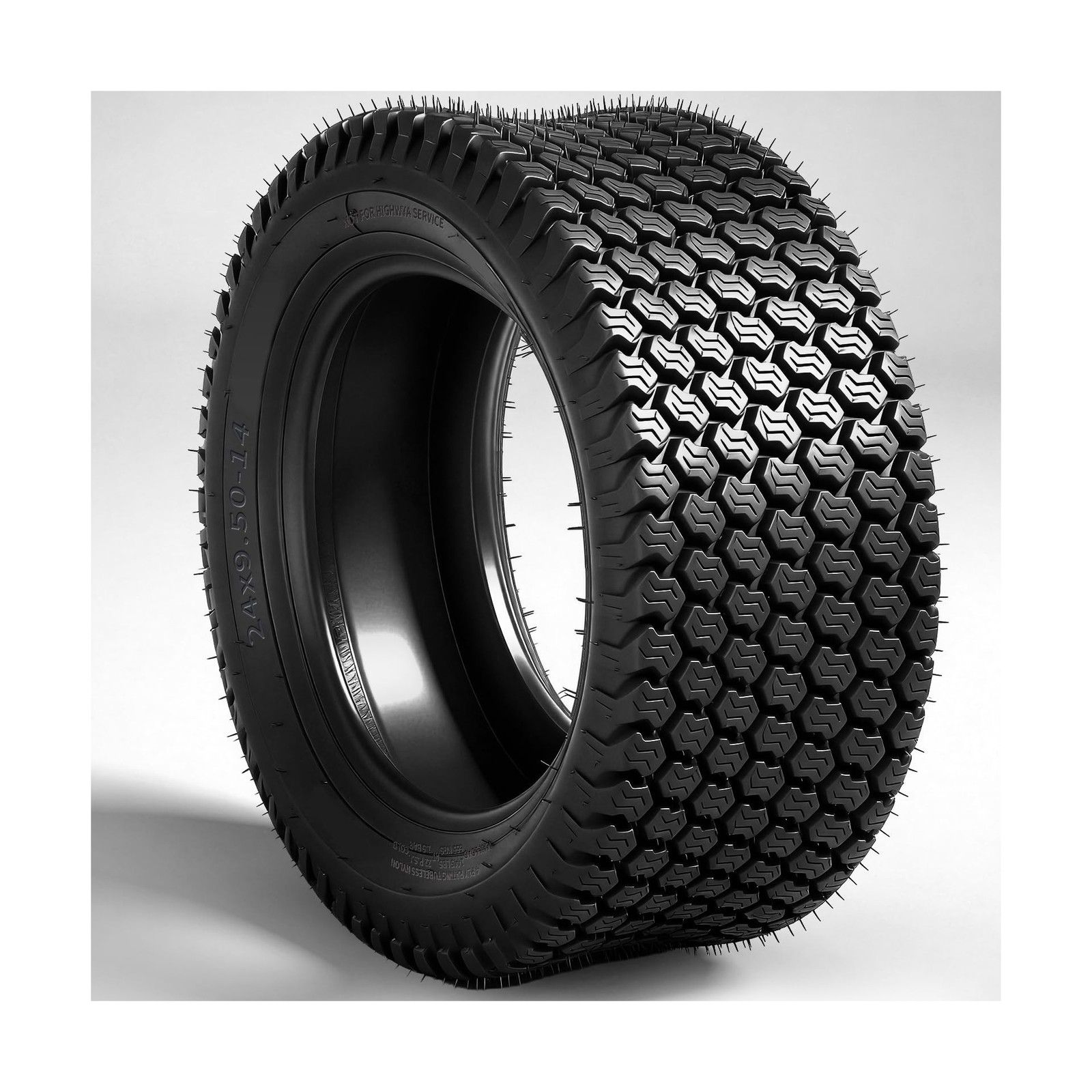 1 Pcs 24x9.50-14 Lawn Mower Tire, 4PR Tubeless | 24x9.5-14 Heavy Duty Turf Sa...
