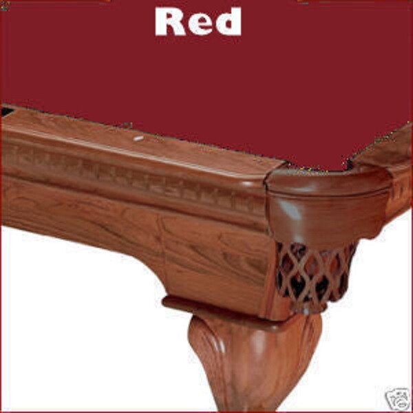 8 FT ProLine Classic 303 Teflon Red - POOL TABLE CLOTH