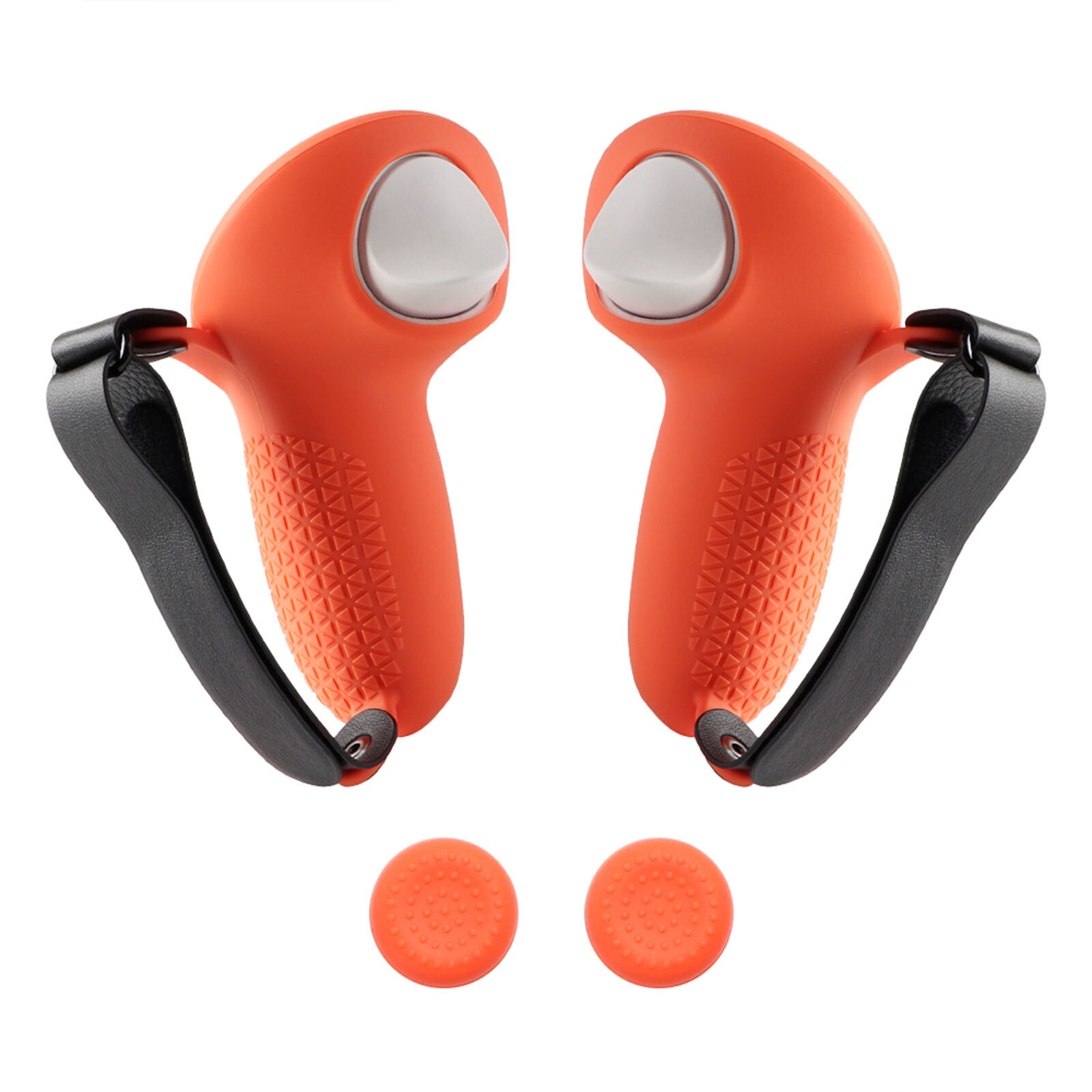 For Quest 3 VR Silicone Handle Grip Cover Controller Case Sleeve Hand Strap Set