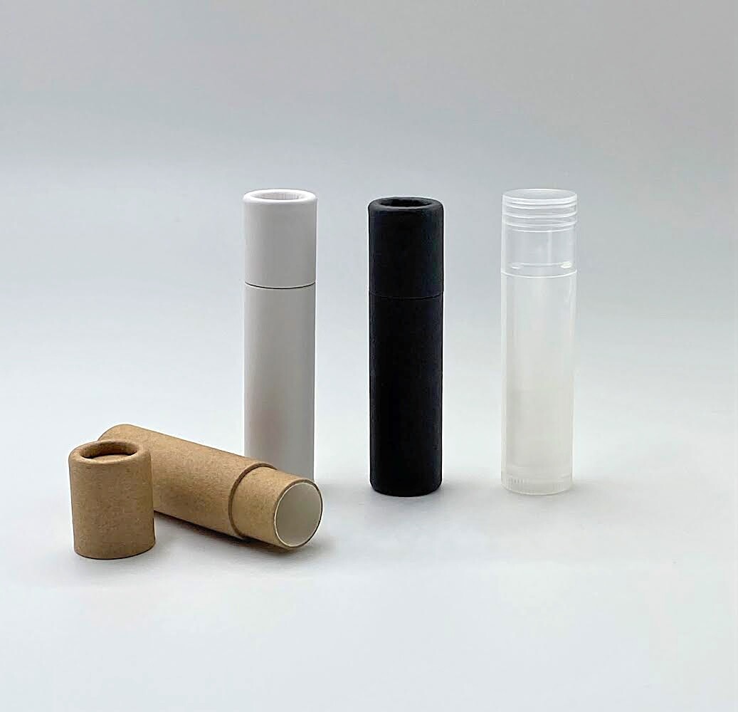 12 pack - Cardboard Push-UP Lip Balm Tubes 6 g / .2 oz - Skinny Style