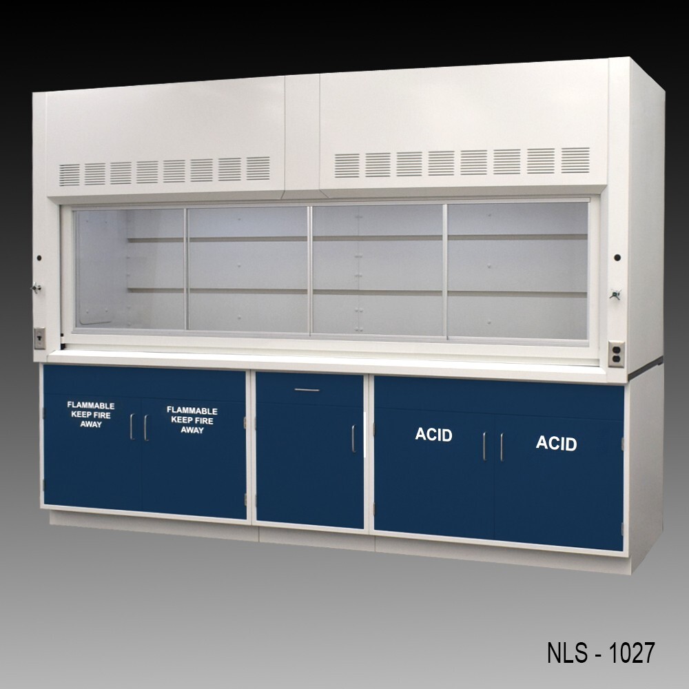 10' x 4' Laboratory Fume Hood w/ ACID & Flammable Storage / E1-937