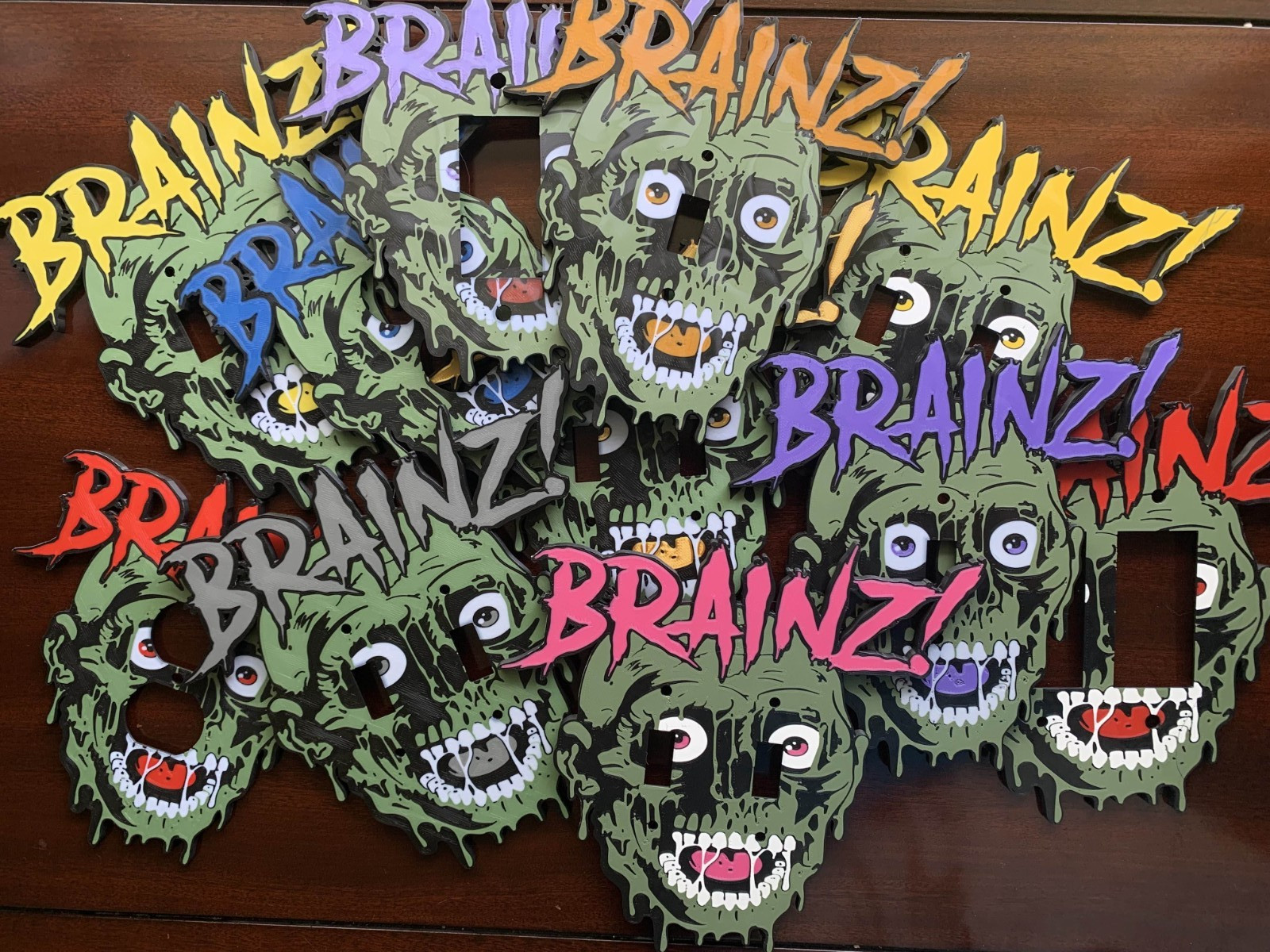 Customizable Zombie Wall Plate Cover |HOLOGRAPHIC Room decor|