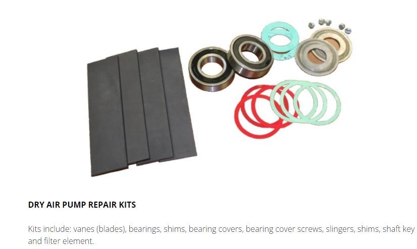 Model 3 Dry Air Pump Repair Kit