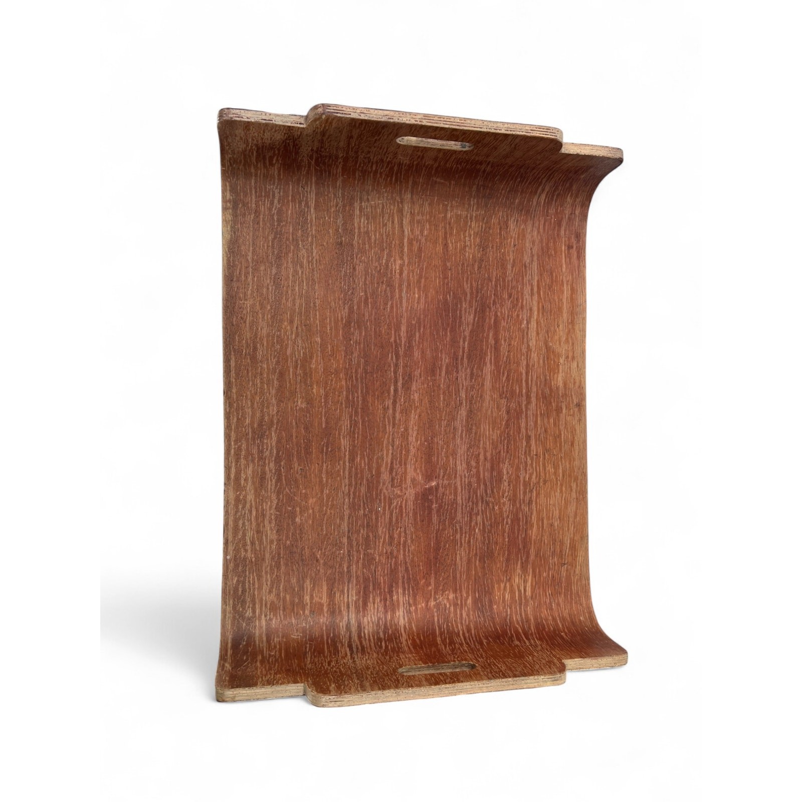 Bent Wood Stool Bench Accent Tray Ottoman Table Birdseye Maple Vanity Bench MCM