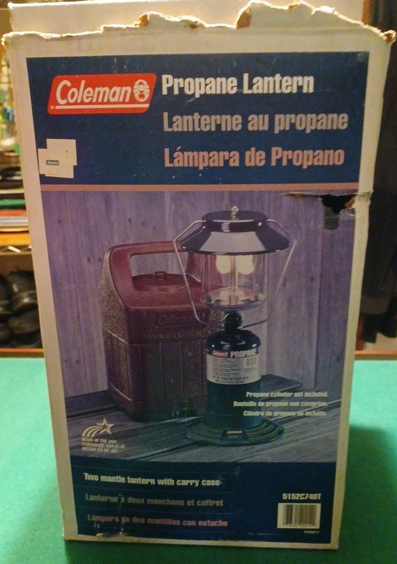 VTG Coleman 5152C740T Dual Mantle Propane Lantern w/ Box & Case EXCELLENT