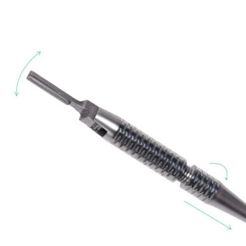 10 Pcs Dental High Quality Stainless Steel Knife 7 Way Handle Knurled Grip Blade