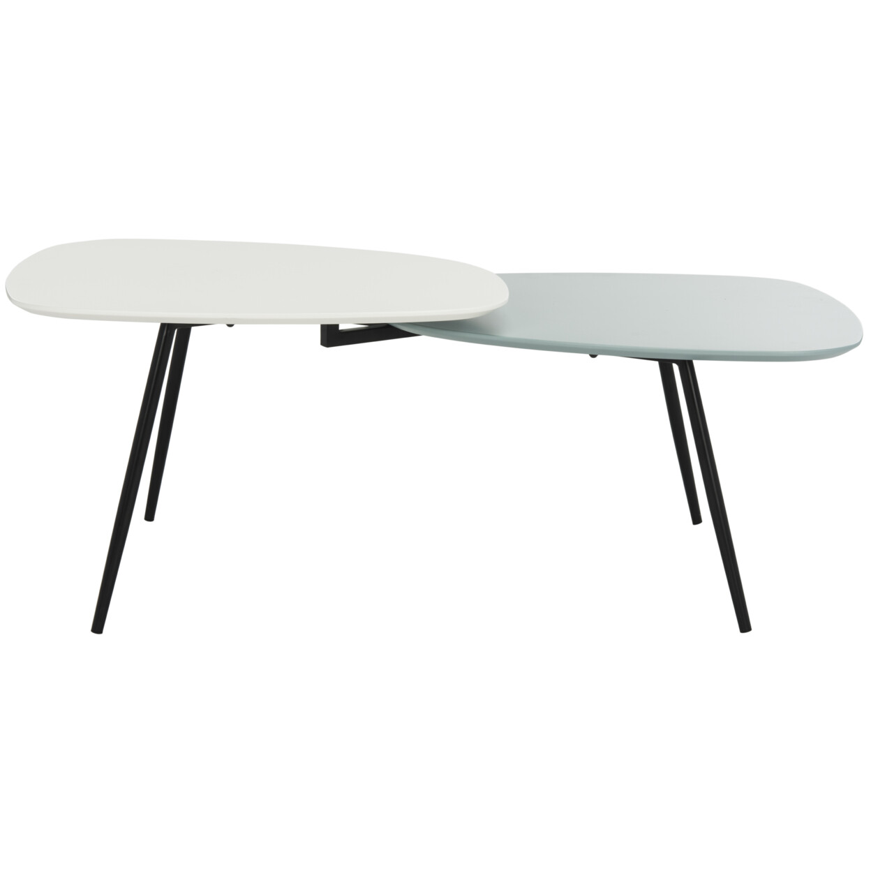 SAFAVIEH Jasmine Bi Level Coffee Table | White / Grey |
