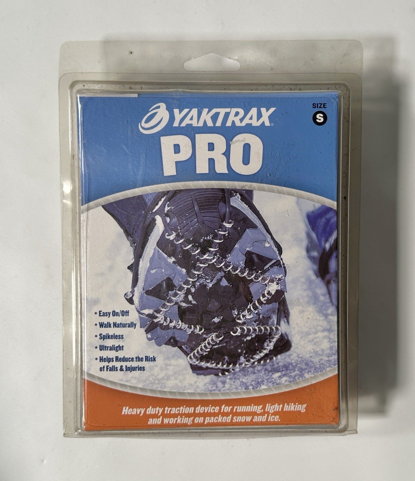 Yaktrax Pro Ice Snow Traction Removable Strap Small Men 5-8.5 Women 6.5-10