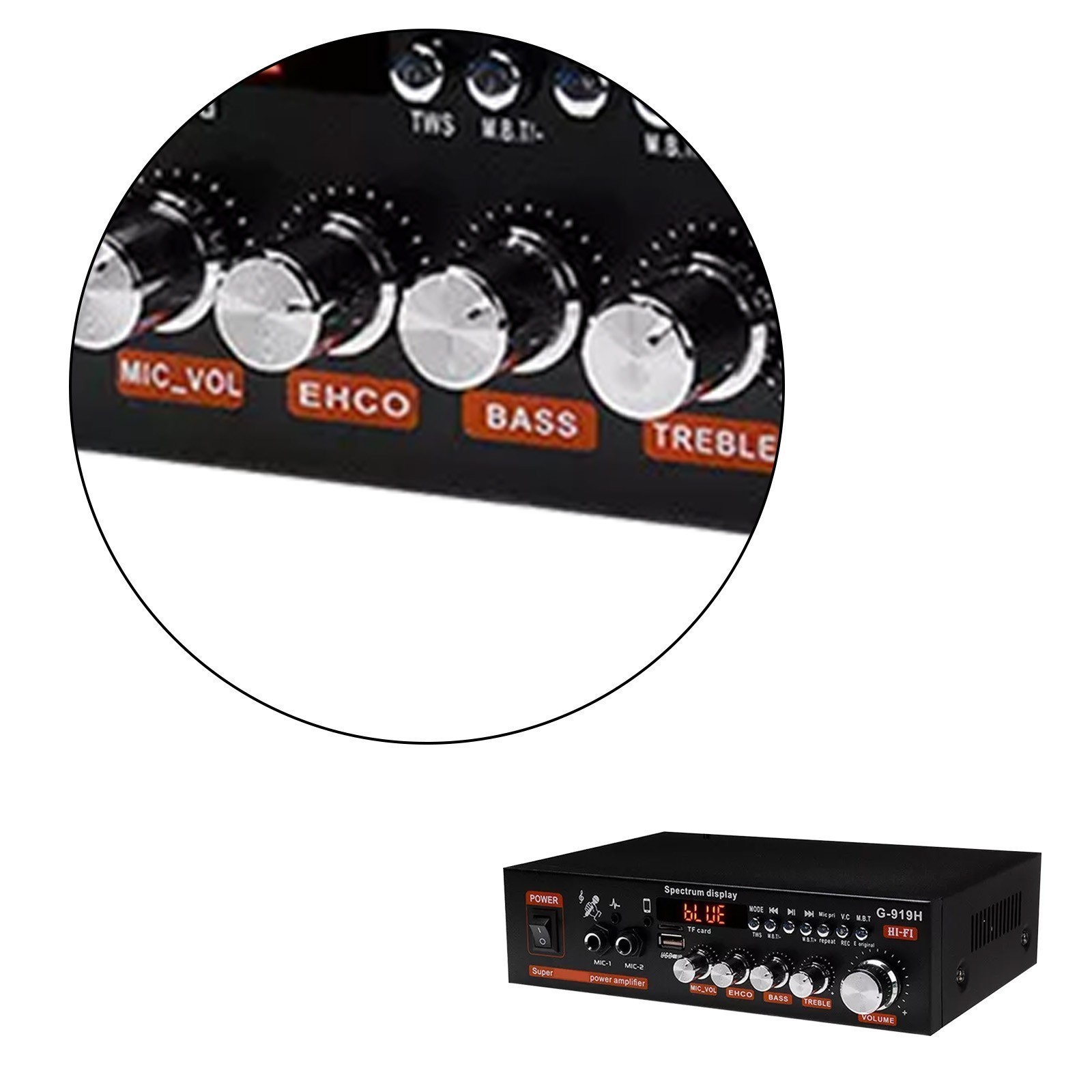 1000W Bluetooth Mini Power Amplifier Stereo Receiver Audio Amp USB Music Player