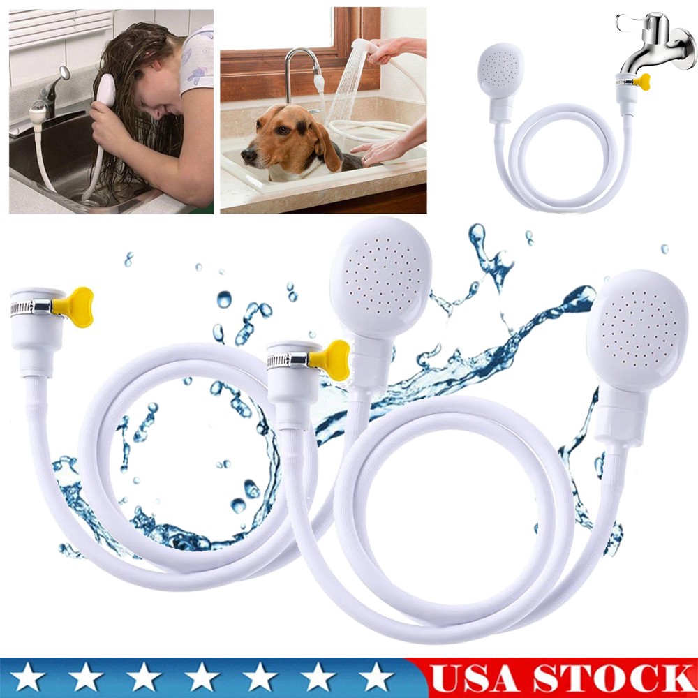 1/2Set Sink Spray Rubber Hose, Sink Hose Attachment for Faucet Portable for Pets