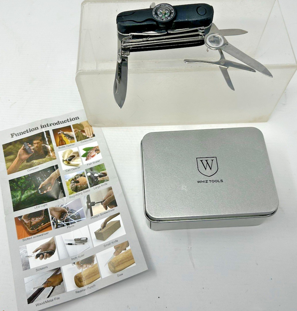 WhizTool Multipurpose 20 Function Household Camping Emergency with Case