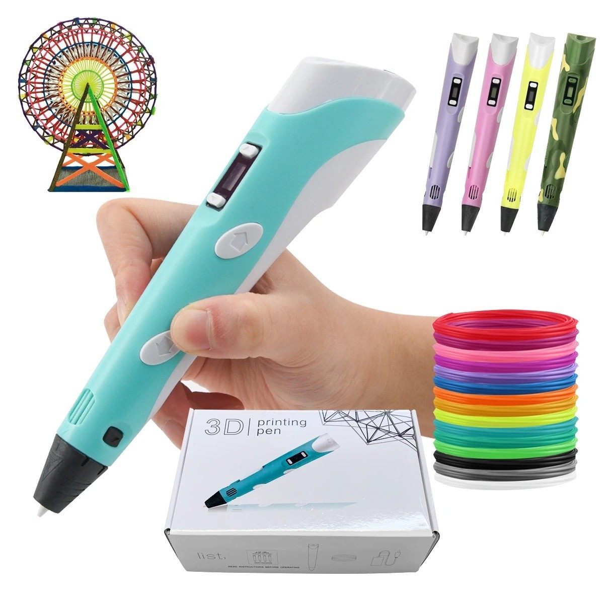 3D Pen For Children 3D Printing Drawing Pen DIY Funny Set for Kids Chidren Birth