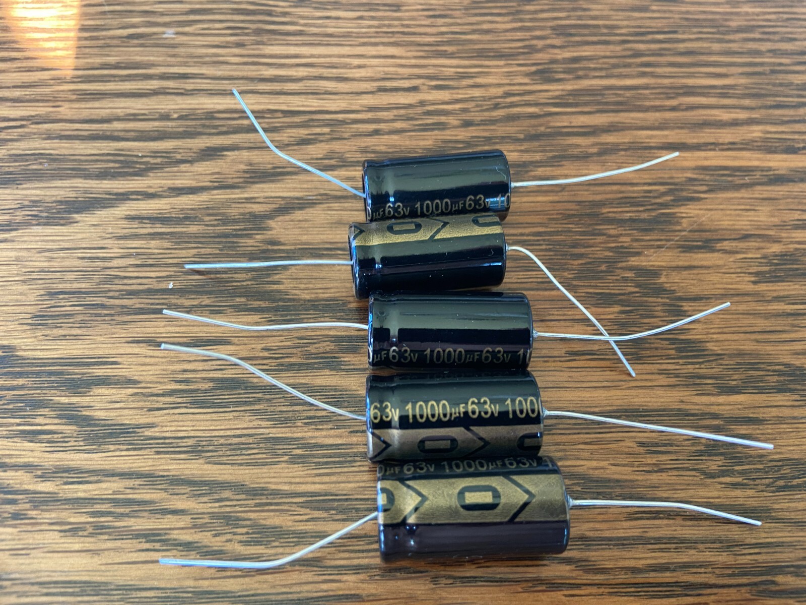 5pc Electrolytic Capacitor Axial 2000hr +105℃ RoHS 1000uF 63V φ16x33mm Supertech