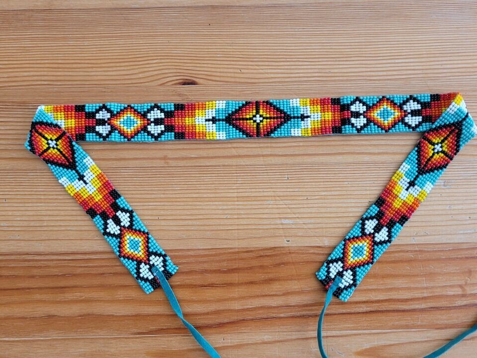 Nation New Native American Jewelry Hatband Hand Beaded Hat Band New Multi Color
