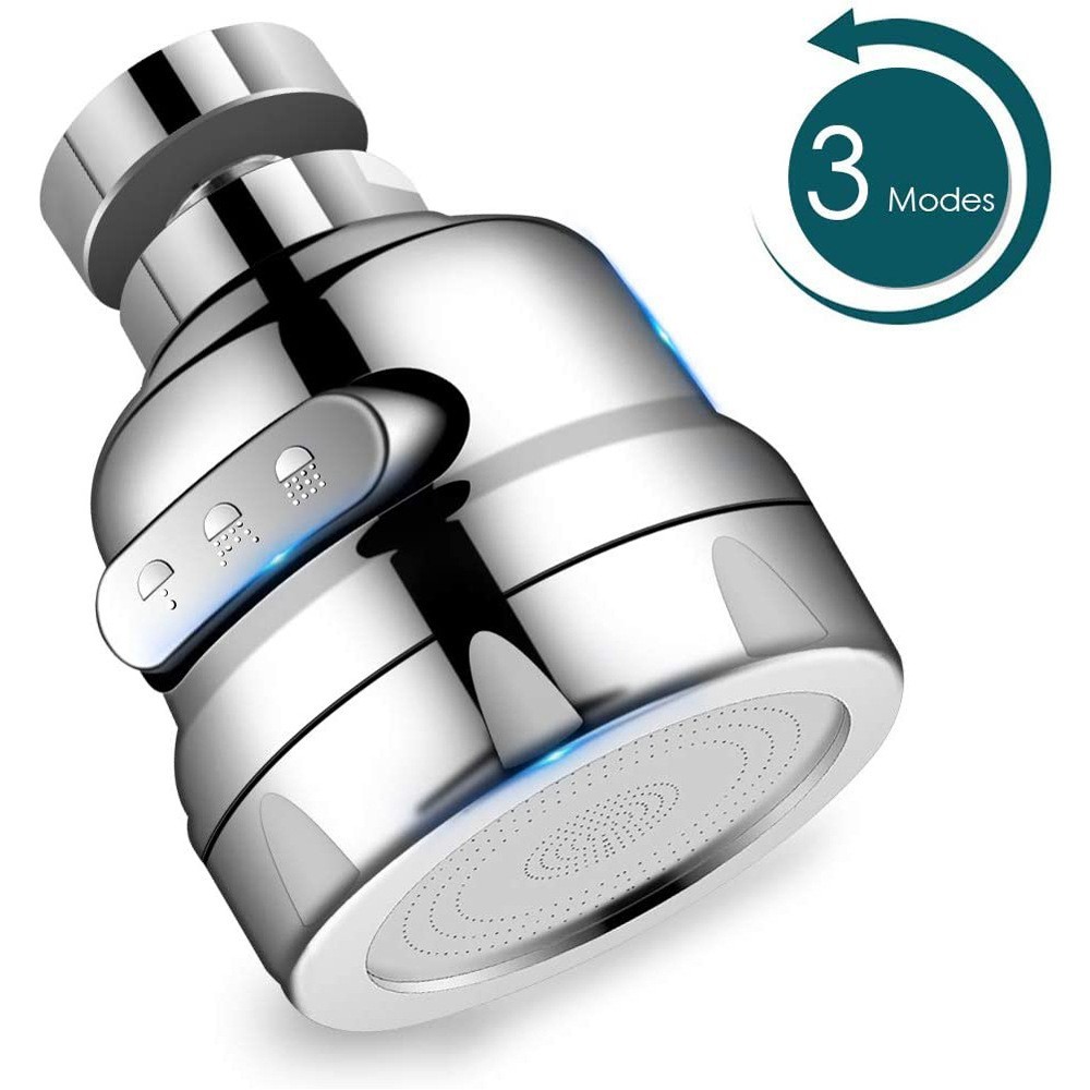 360 Swivel Kitchen Sink Faucet Aerator Water Saving Tap Head Extender Sprayer