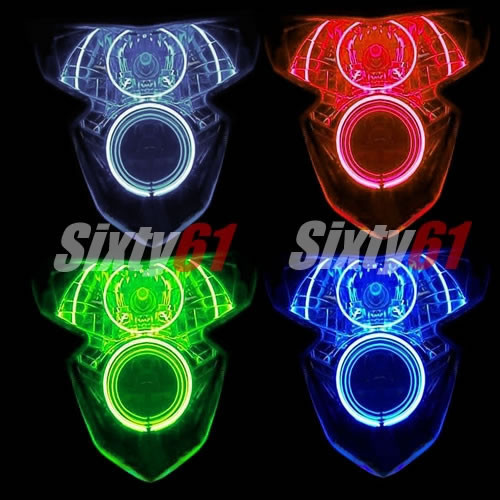 Suzuki GSXR 600 / 750 2004-2005 CCFL Demon Halo Angel Eyes lights rings kit set