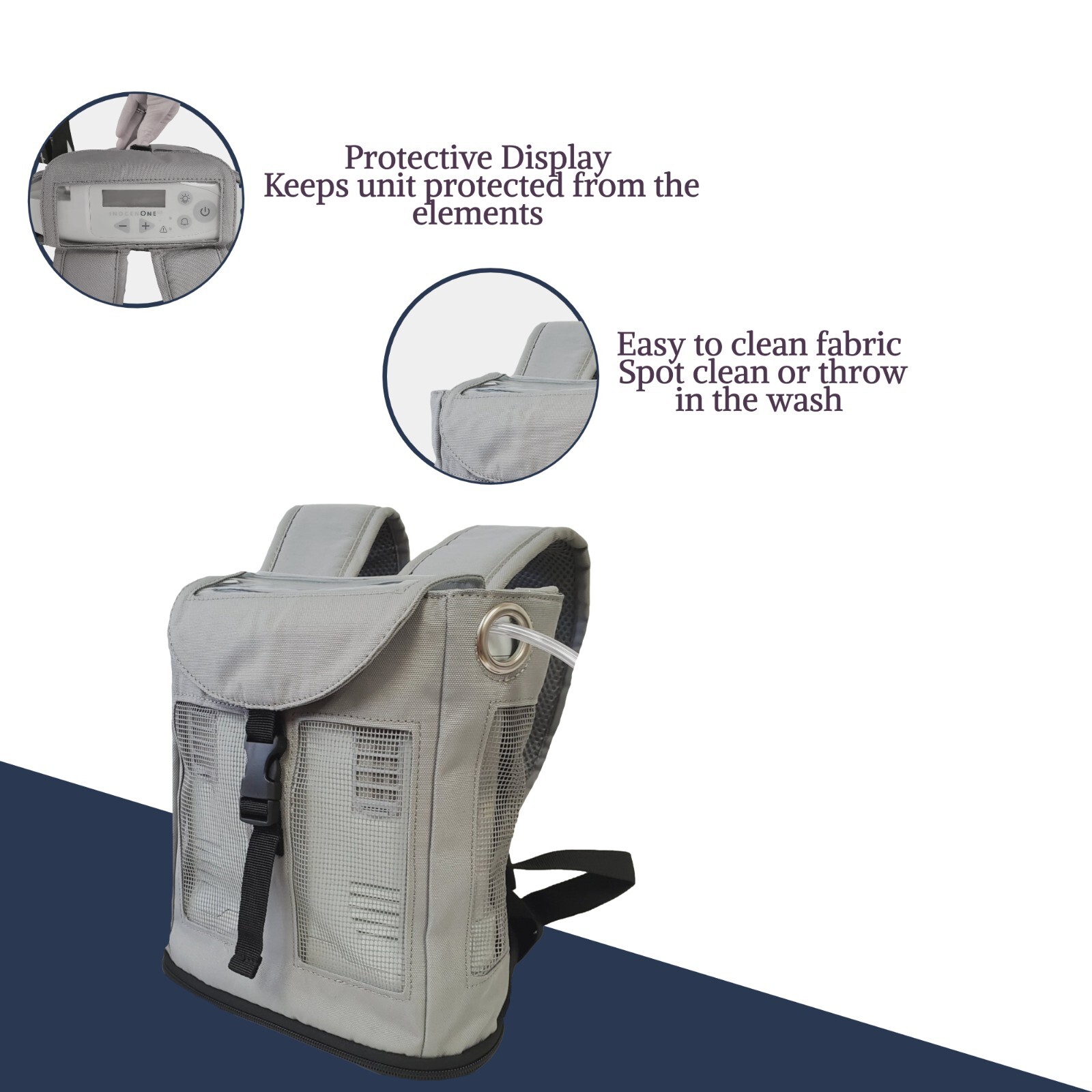 OxyGo Ultra Lightweight Backpack - Gray (O2Totes)