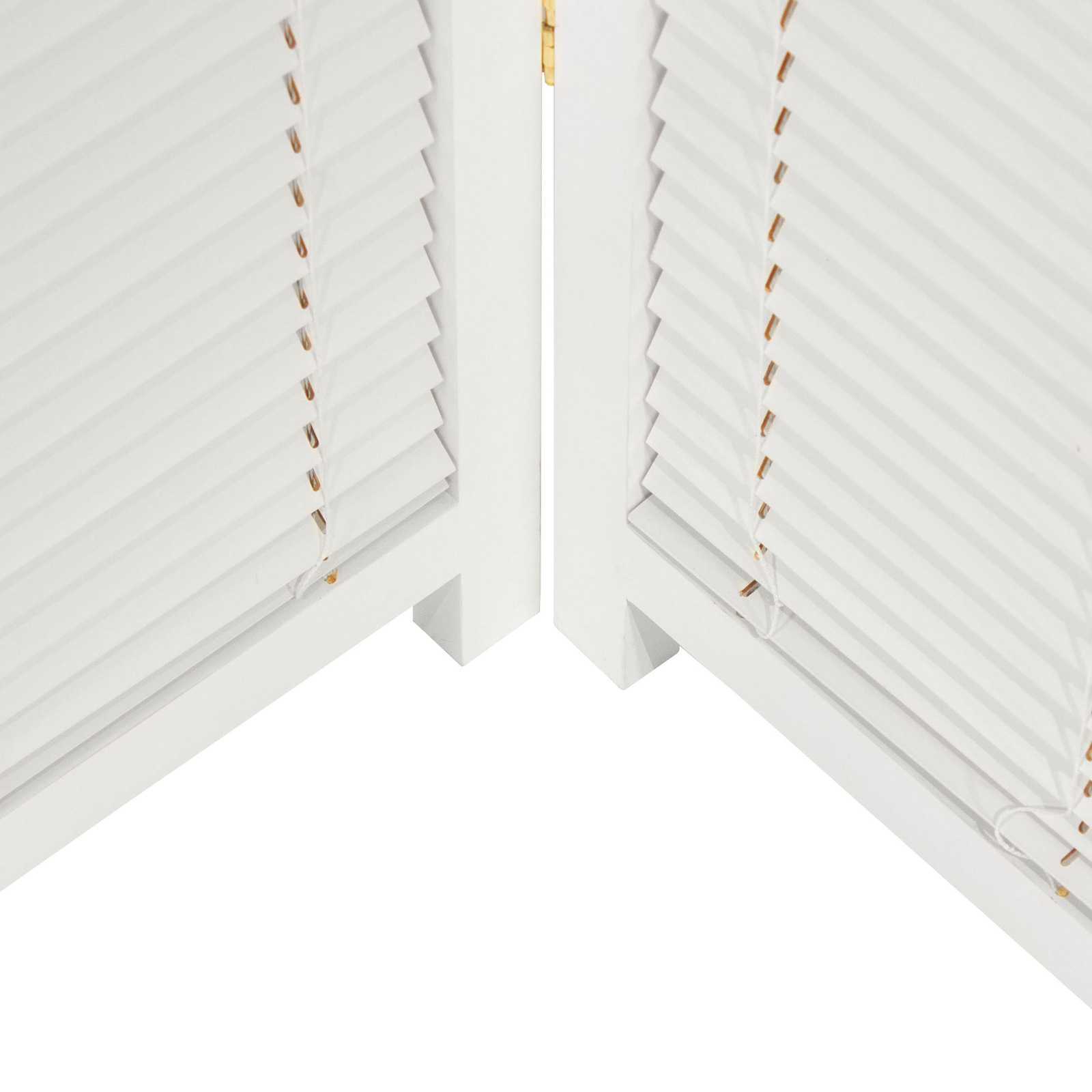 6 ft. Tall Adjustable Shutter Room Divider White 4 Panel