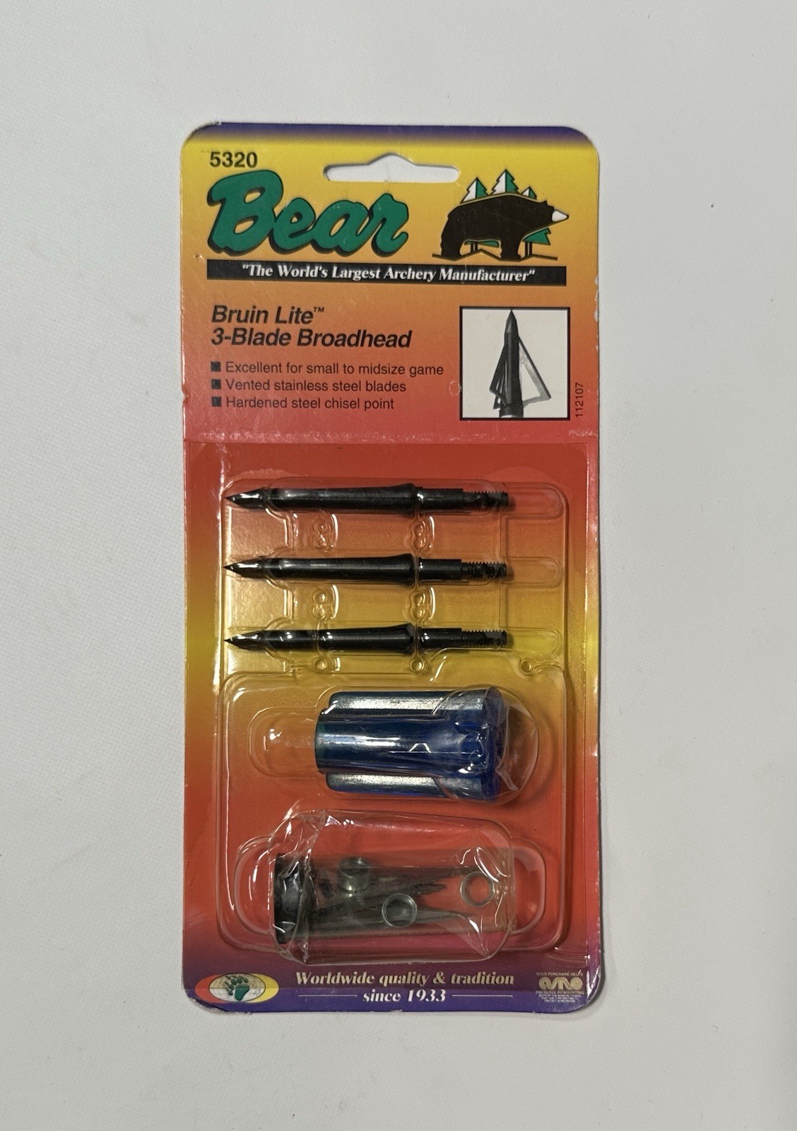 NEW Bear Bruin Lite 90 Grain Broadheads 3 Pack 9 Blades