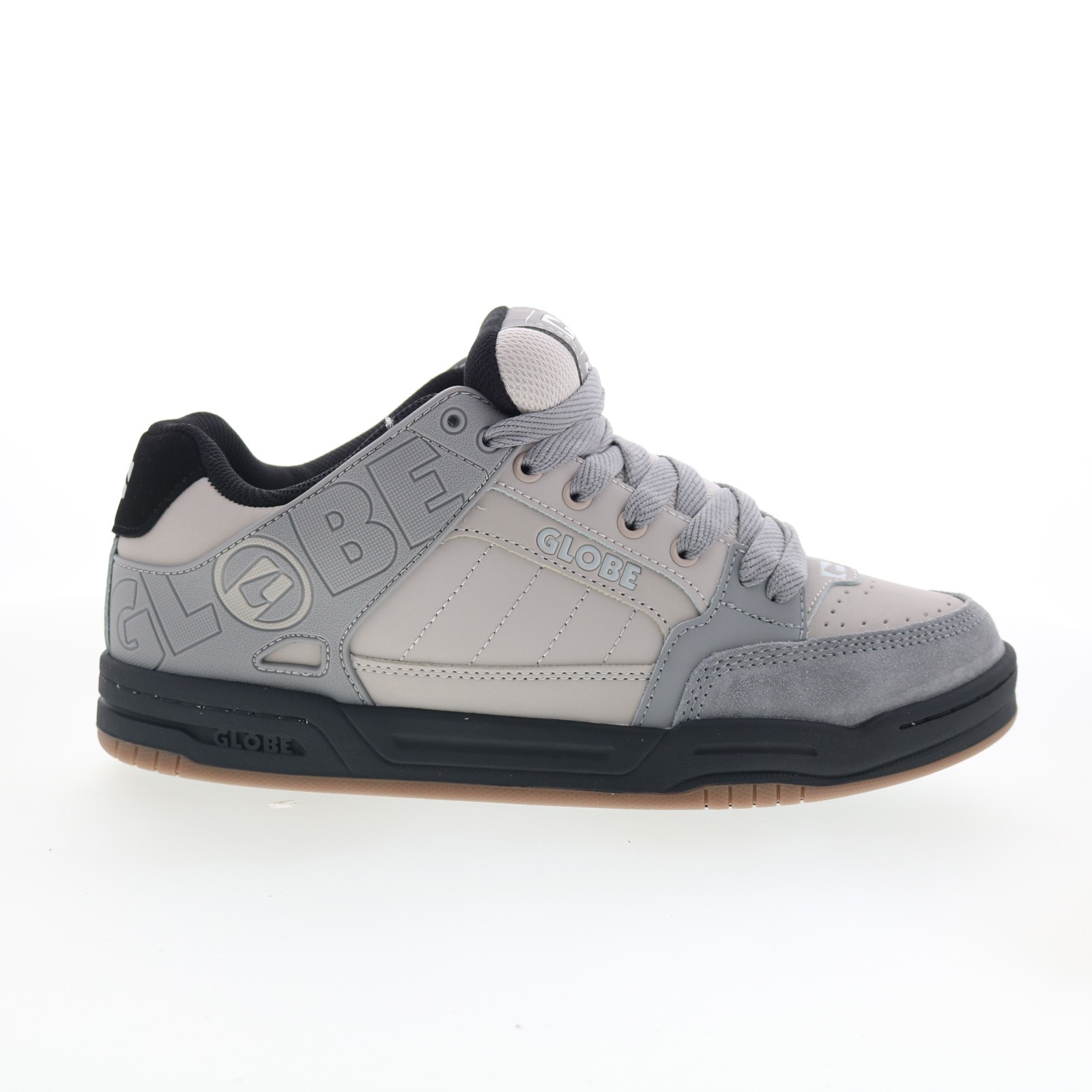 Globe Tilt GBTILT Mens Gray Suede Lace Up Skate Inspired Sneakers Shoes