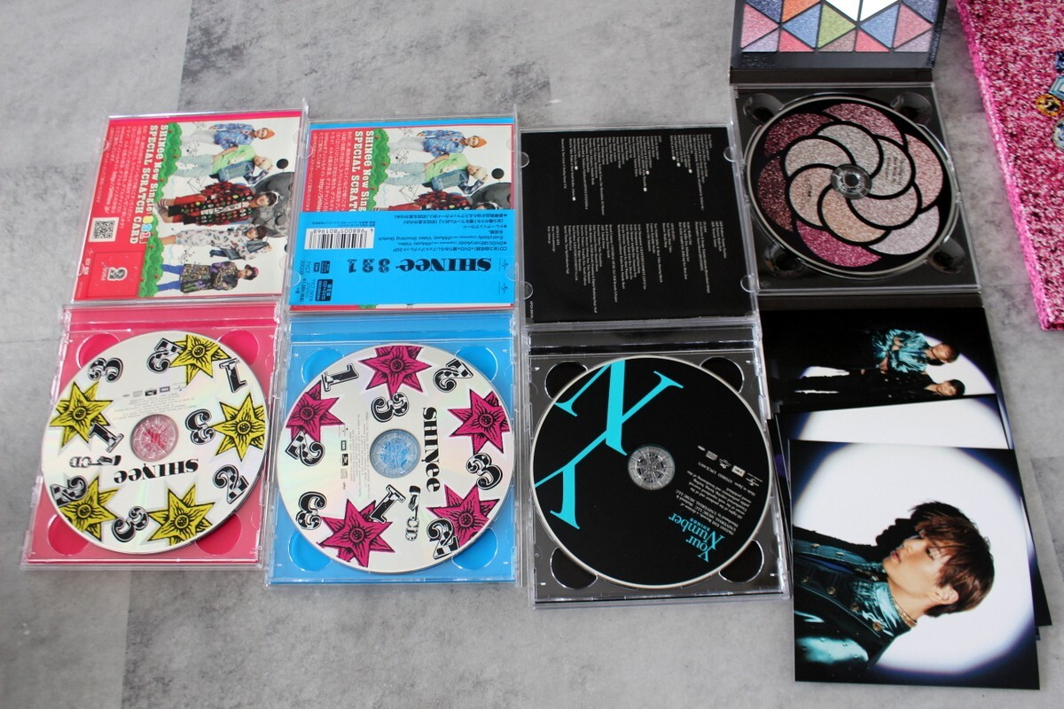 SET x17 SHINee Japan Korea CD 321 Dazzling girl Your number Kimi NO PHOTOCARD